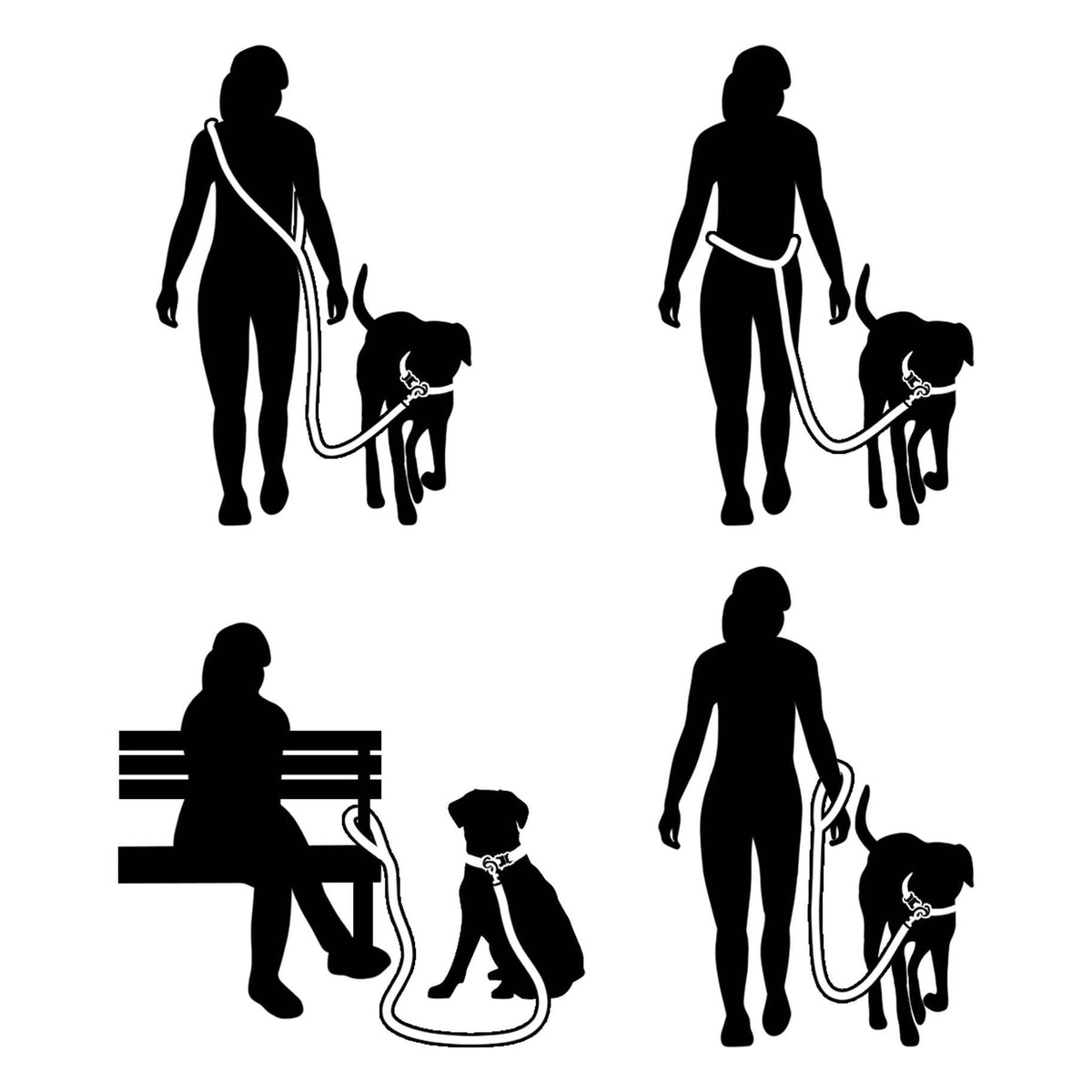 Green Hands-Free Rope Leash
