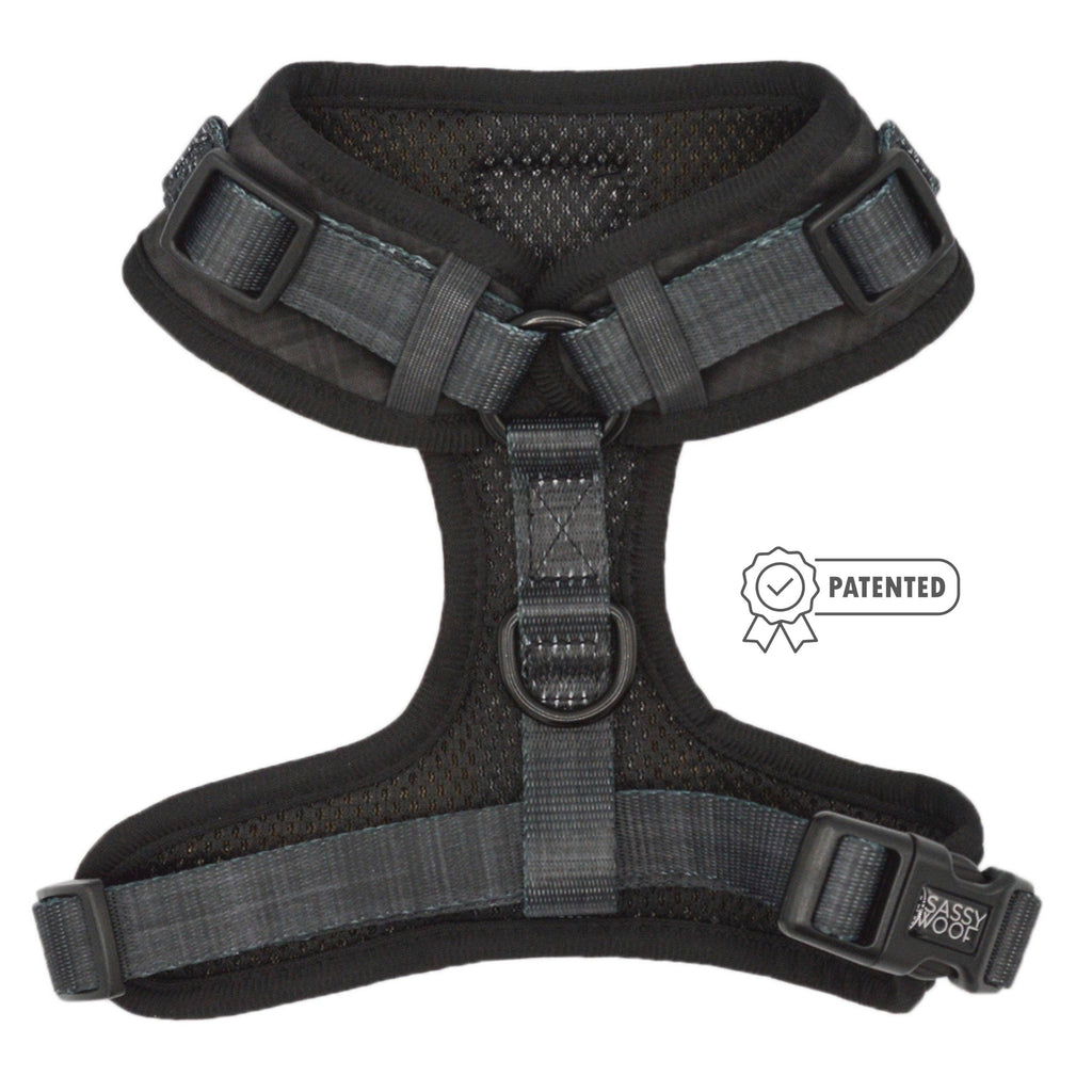 Black Plaid | Dog Adjustable Harness