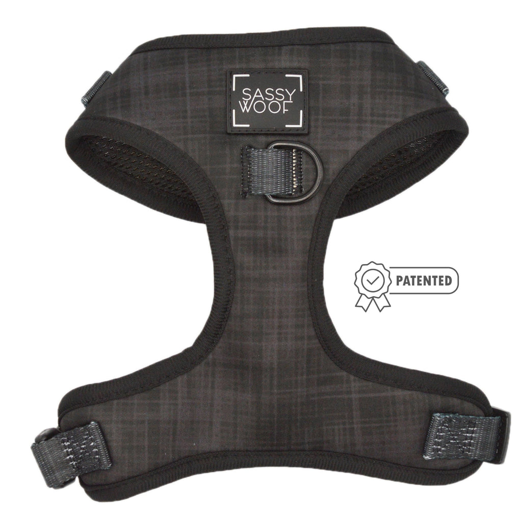 Black Plaid | Dog Adjustable Harness