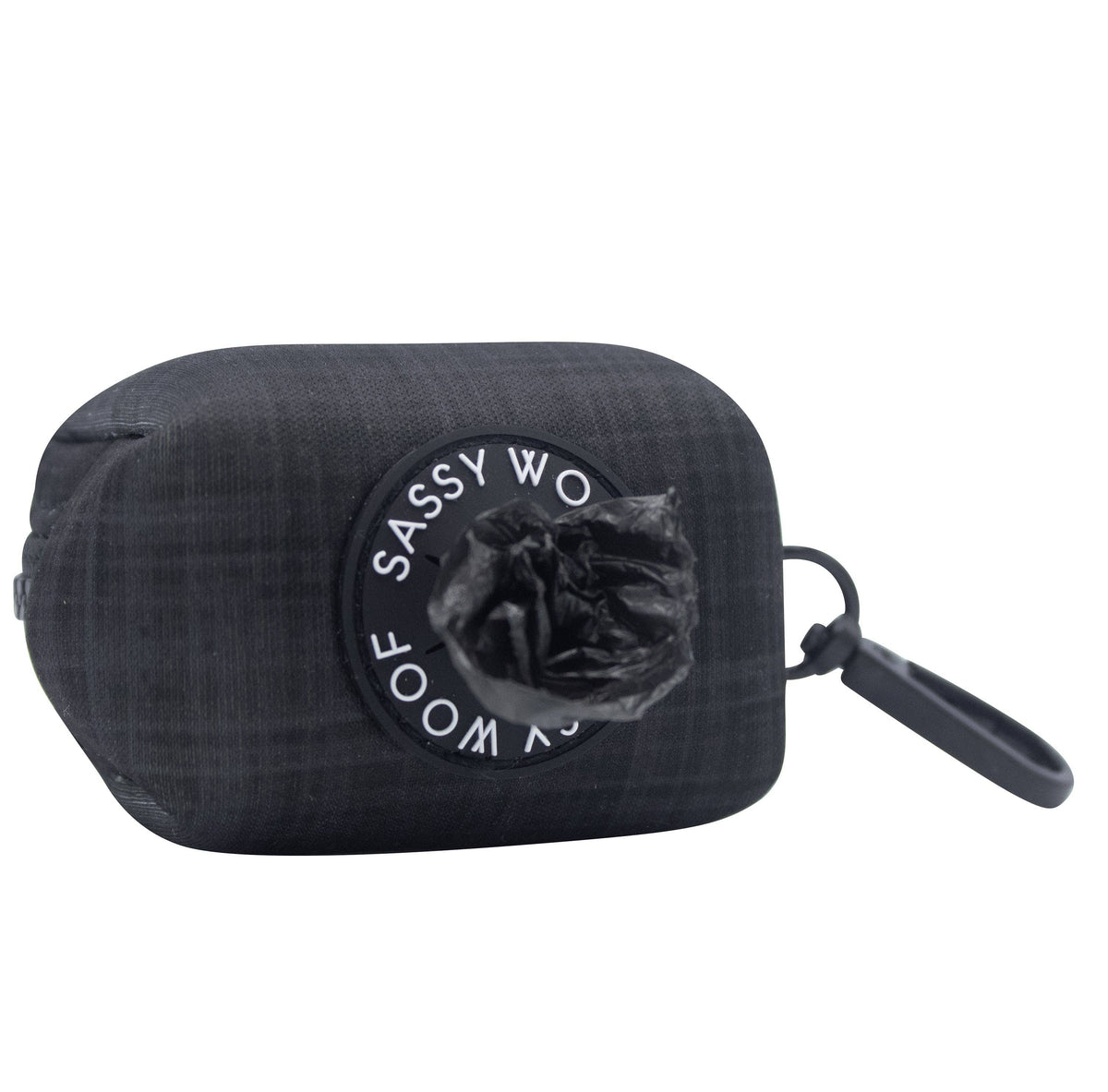 Black Plaid | Dog Waste Bag Holder