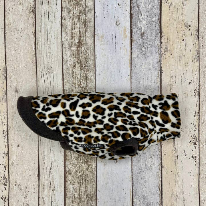 Dachshund Fleece Sweater | Leopard Print