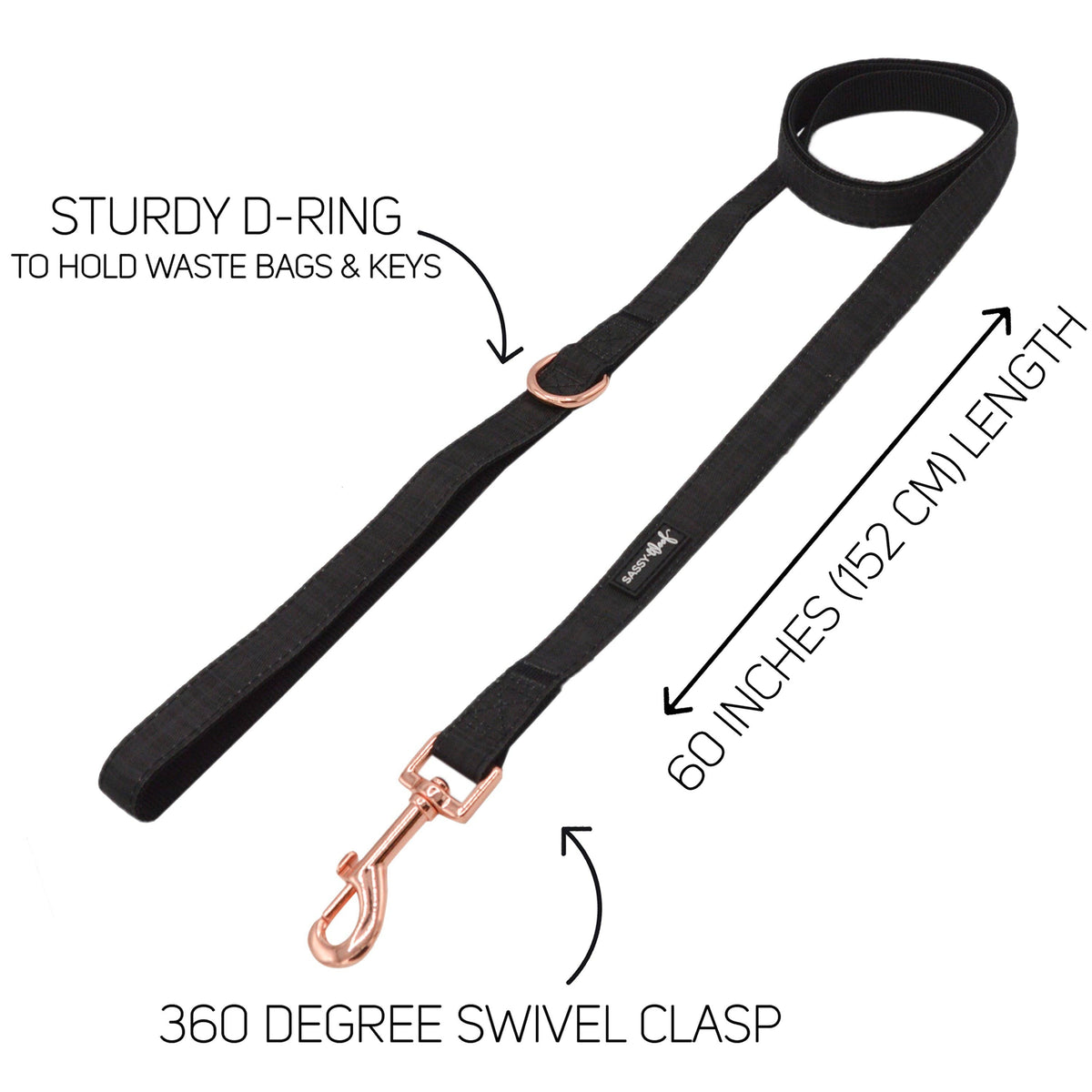 Black Plaid | Dog Leash